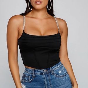 Windsor Rhinestone Bustier Top